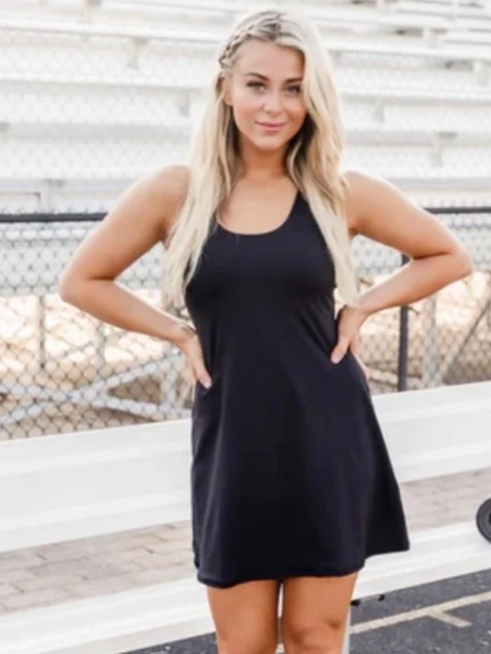 Pink Lily Black Racerback Mini Dress